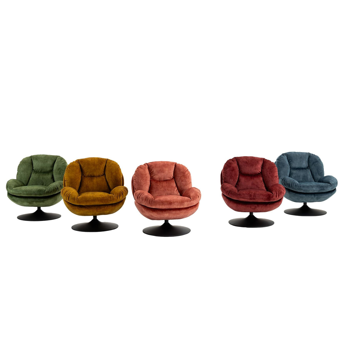 Fauteuil pivotant bleu gris