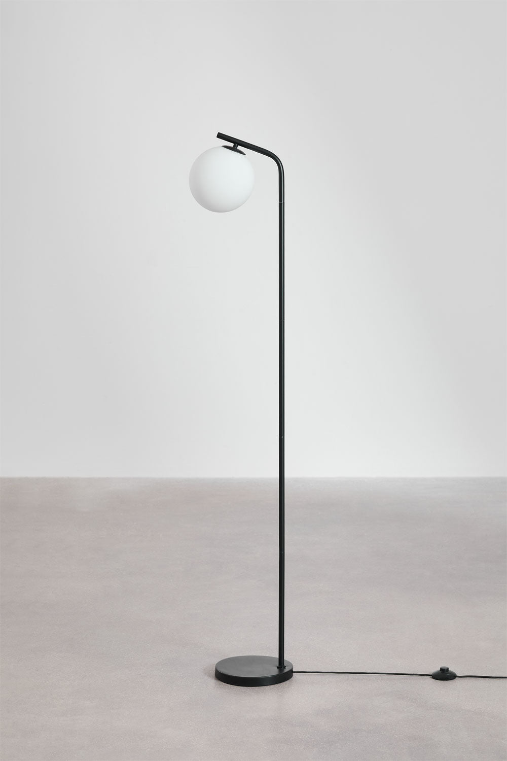 Lampadaire en métal et verre Alligier