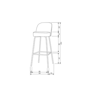 Vogue barstool 80 cm