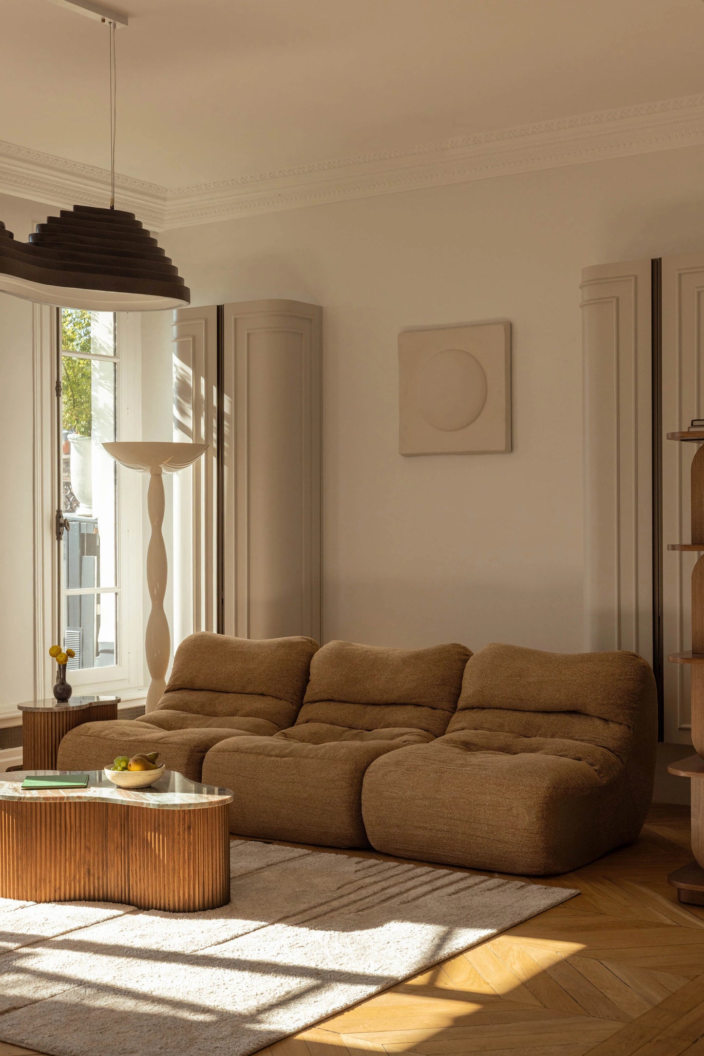 Fauteuil, Tweed marron écureuil, Chill