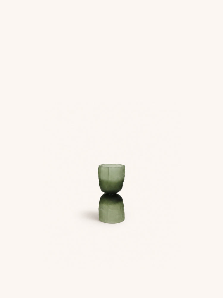 DIABOLO - vase / photophore - verre - DIA 12 x H 15 cm - fumé