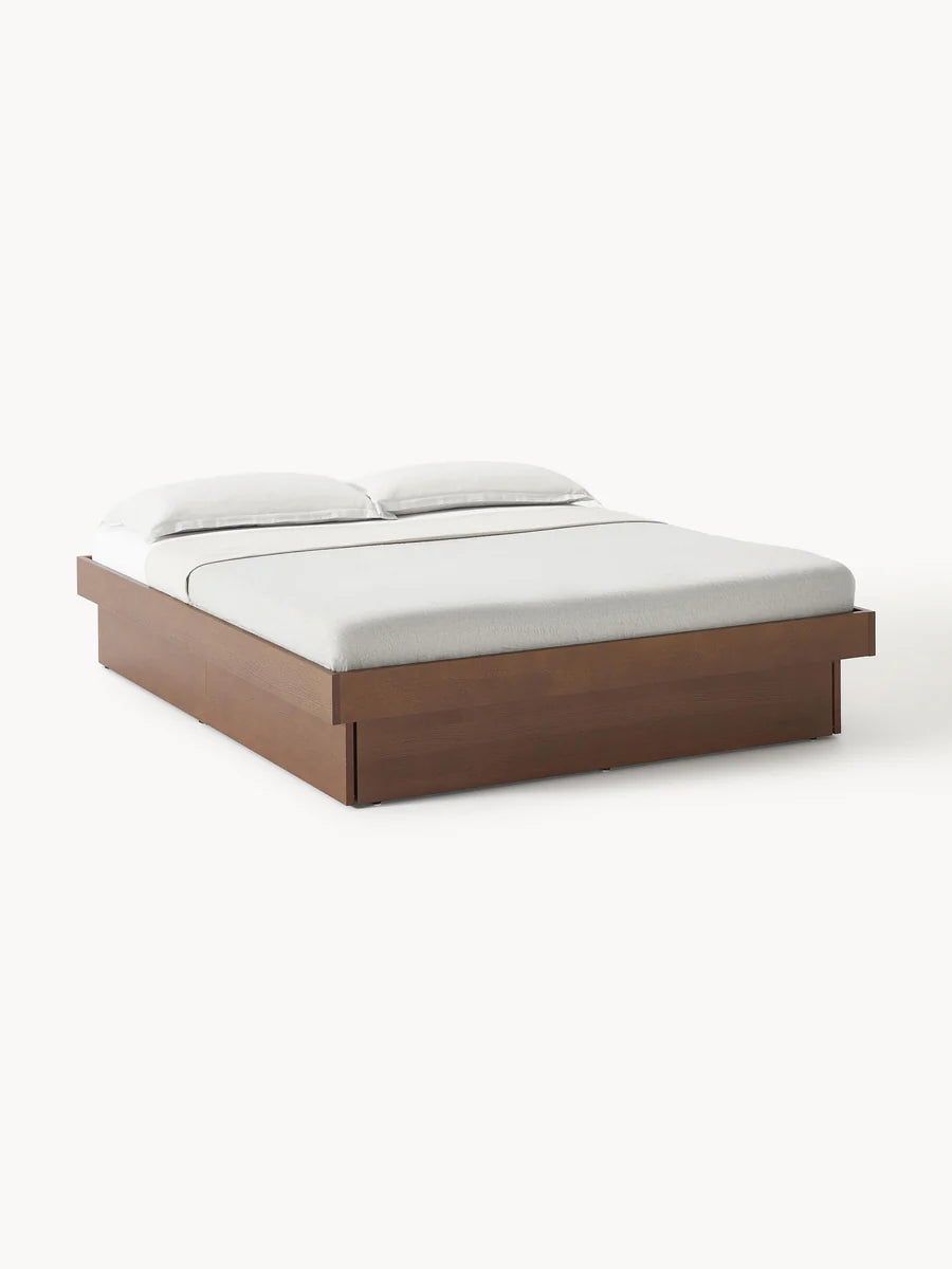 Lit en bois avec rangement Sato