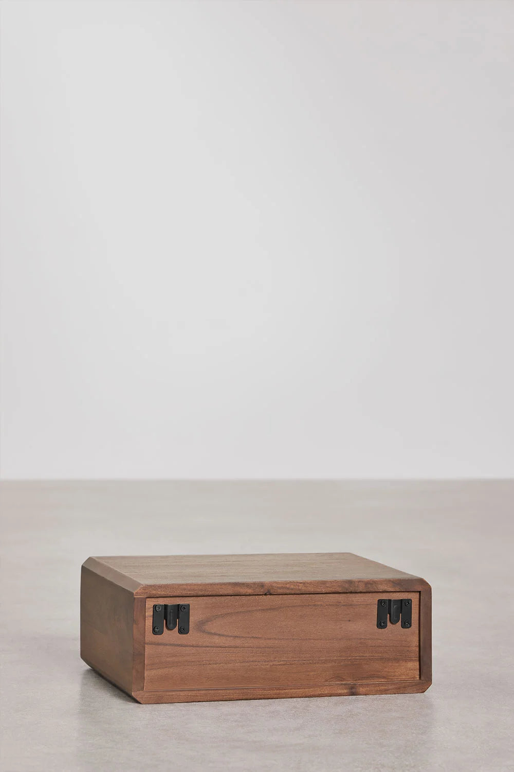 Pack de 2 tables de chevet flottantes 40x30 cm en bois d'acacia Nordilan