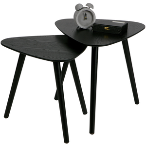 Set of 2 Nila sidetables wood black