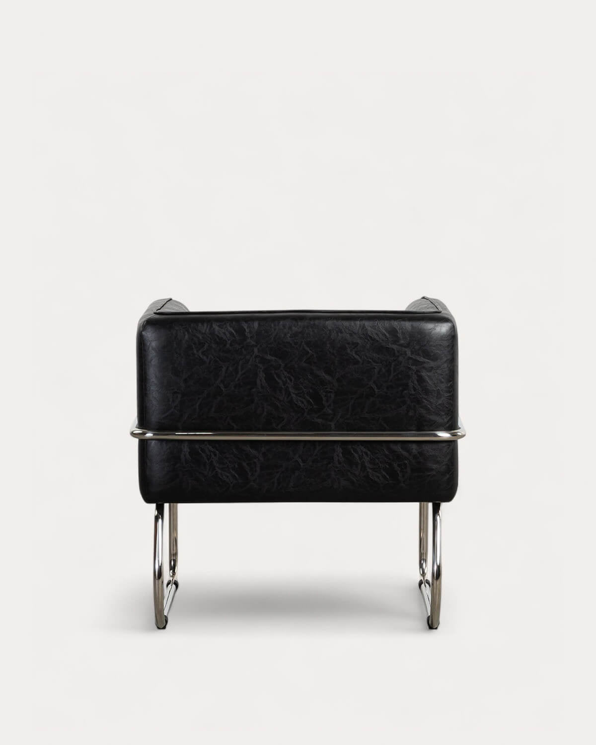 Fauteuil en similicuir et métal Marcellus