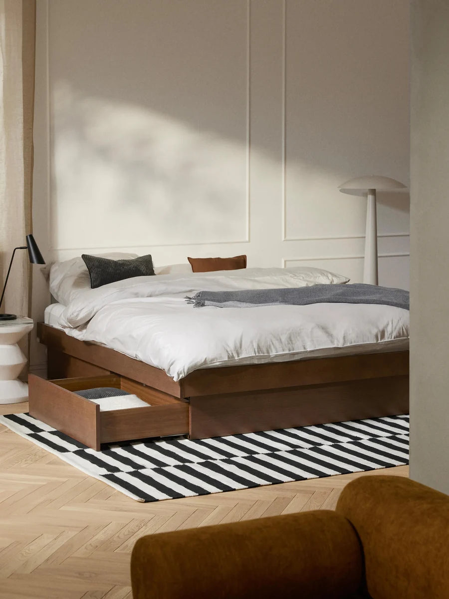 Lit en bois avec rangement Sato