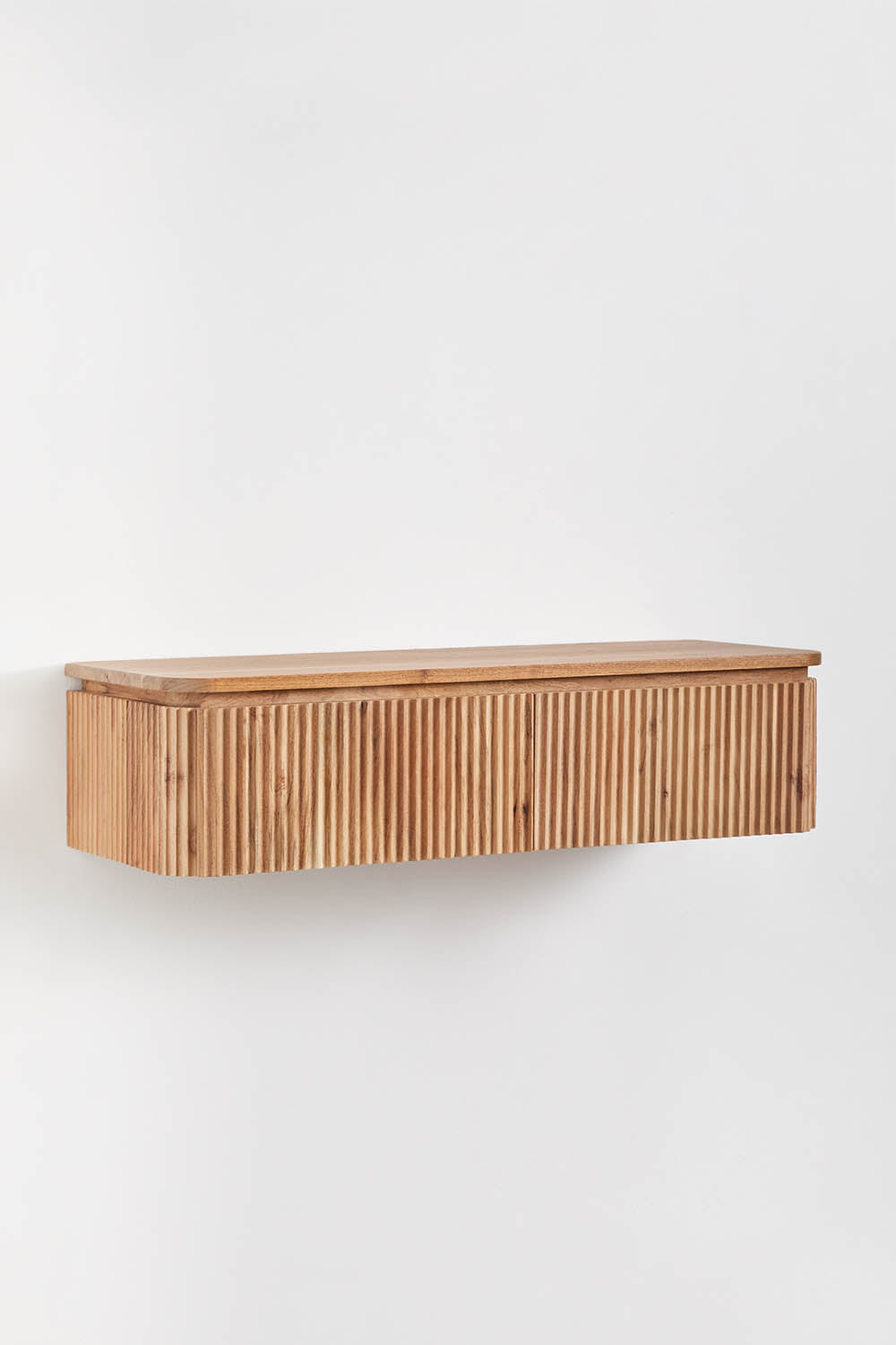 Console d'entrée murale 80x30 cm en bois d'acacia Biljandi