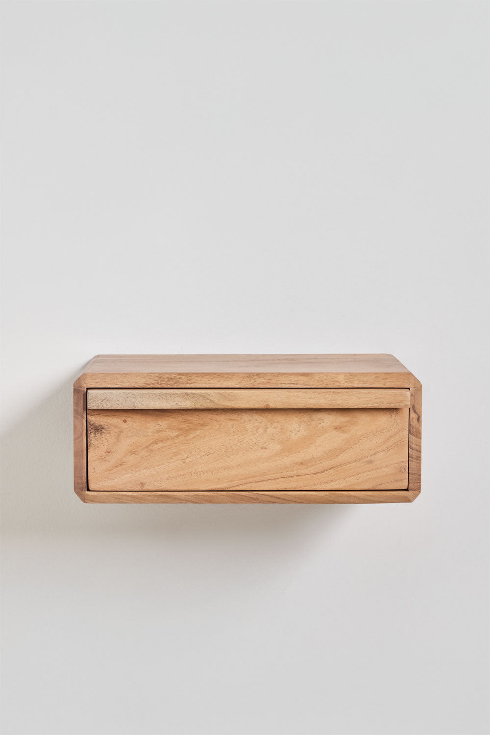 Pack de 2 tables de chevet flottantes 40x30 cm en bois d'acacia Nordilan