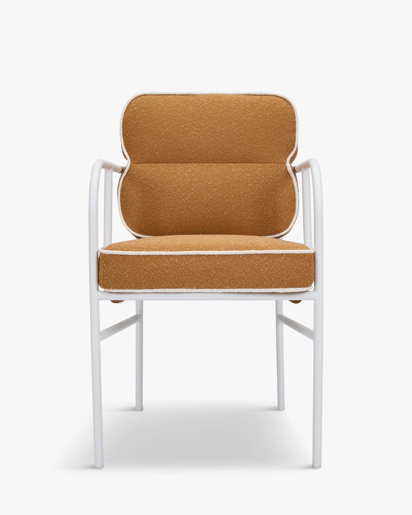 Chaise de jardin avec accoudoirs, vert sauge & métal blanc, Maddalena