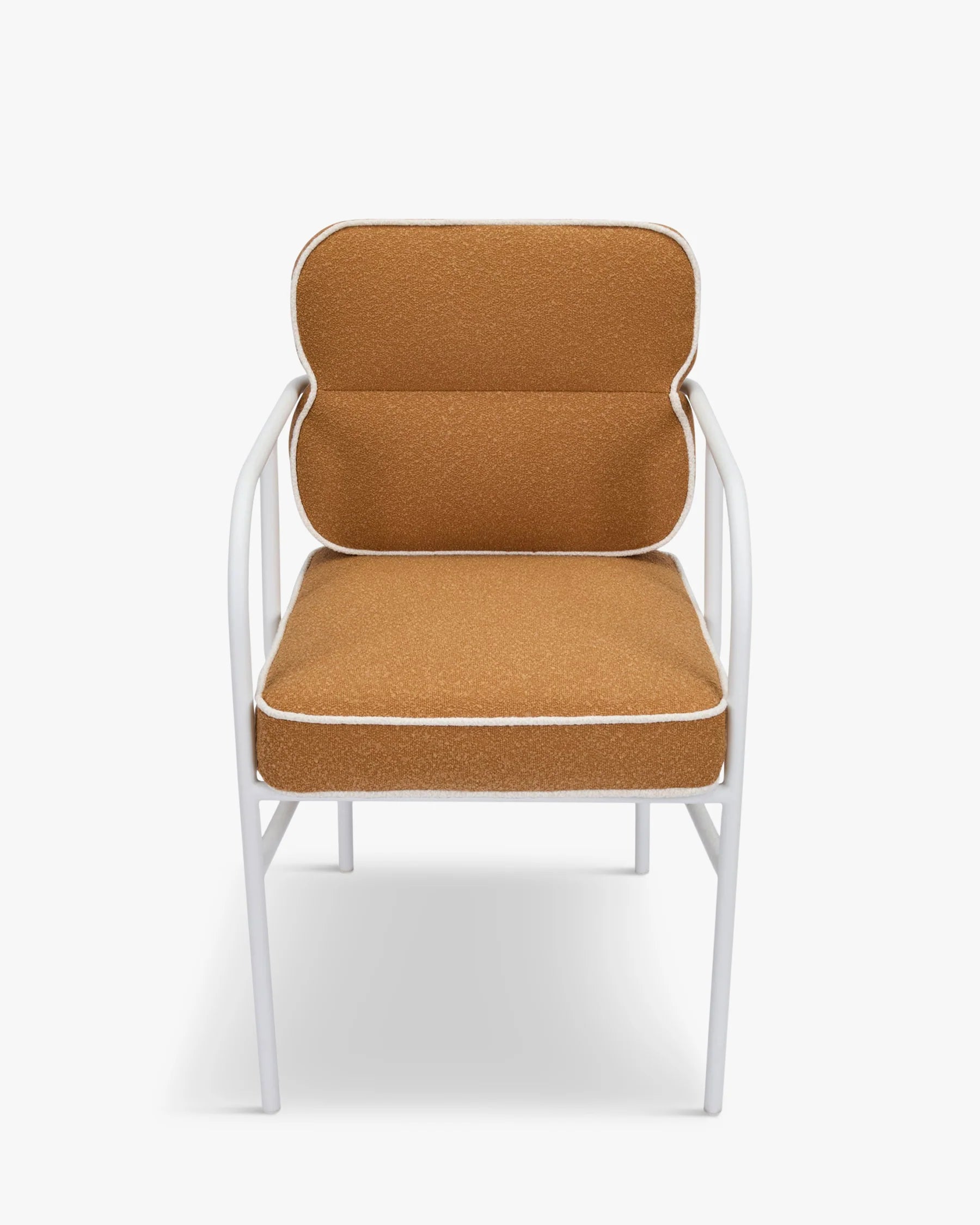 Chaise de jardin avec accoudoirs, vert sauge & métal blanc, Maddalena