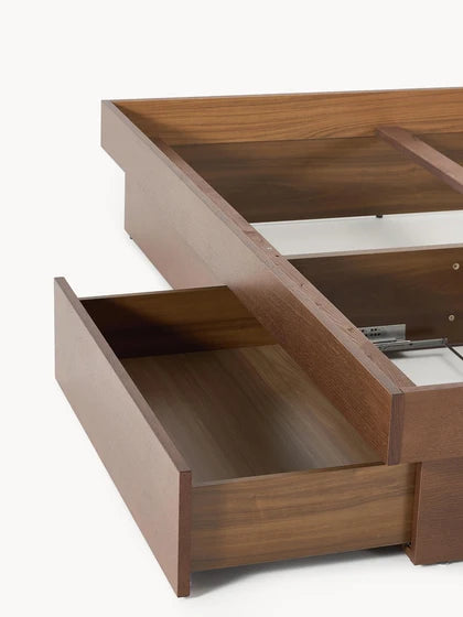 Lit en bois avec rangement Sato