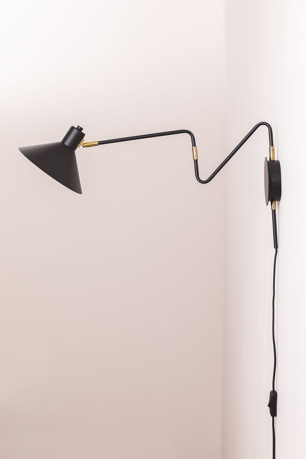 Lampe murale orientable en fer Lizz