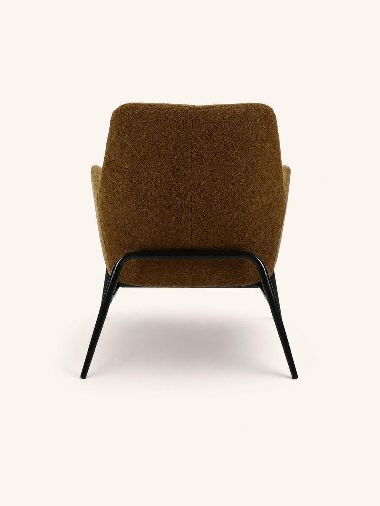 HAILEY - fauteuil lounge - tissu - L 66 x W 75 x H 77 cm - ambre foncé