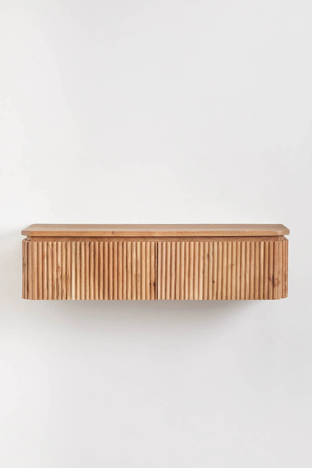 Console d'entrée murale 80x30 cm en bois d'acacia Biljandi