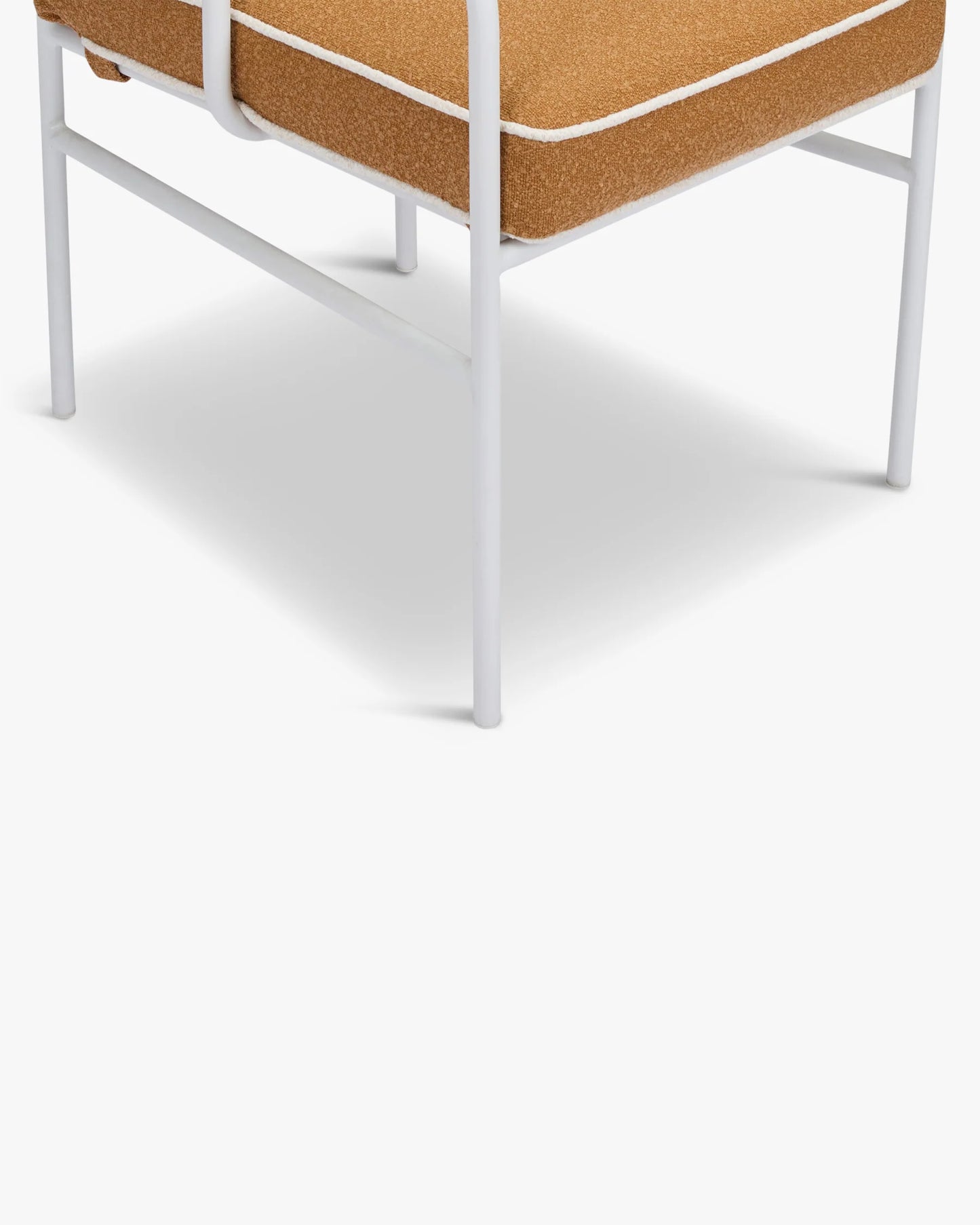 Chaise de jardin avec accoudoirs, vert sauge & métal blanc, Maddalena