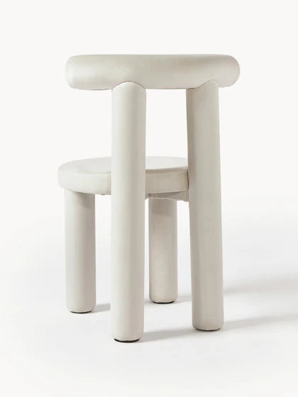 Chaise rembourrée en velours Calan