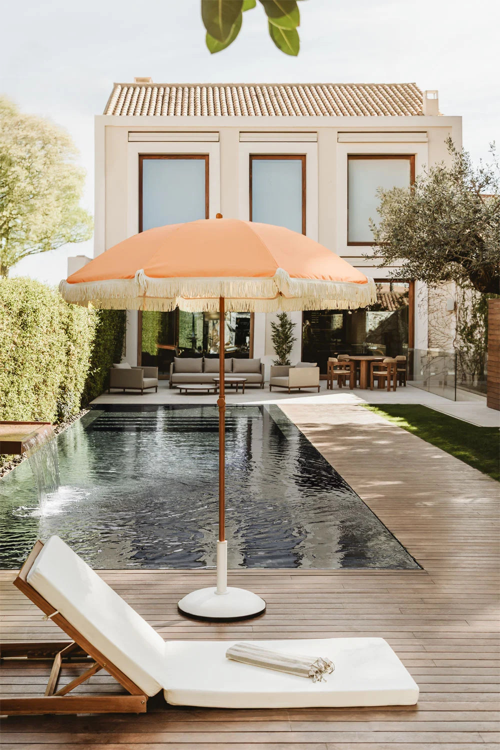 Parasol Miska Ø175 cm en tissu et acier