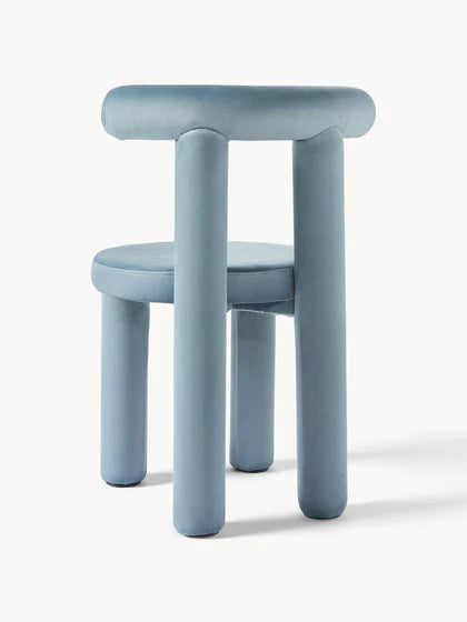 Chaise rembourrée en velours Calan