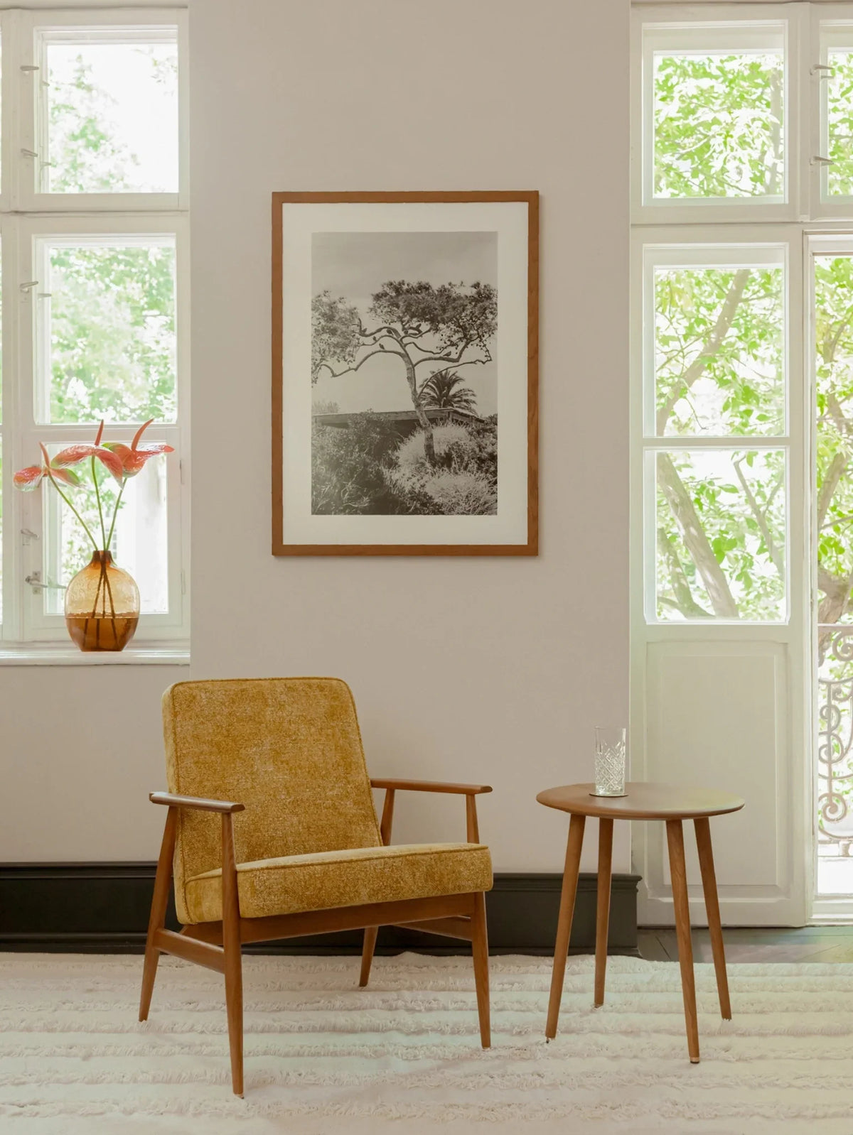 Fauteuil Lounge Fox en tissu Marble
