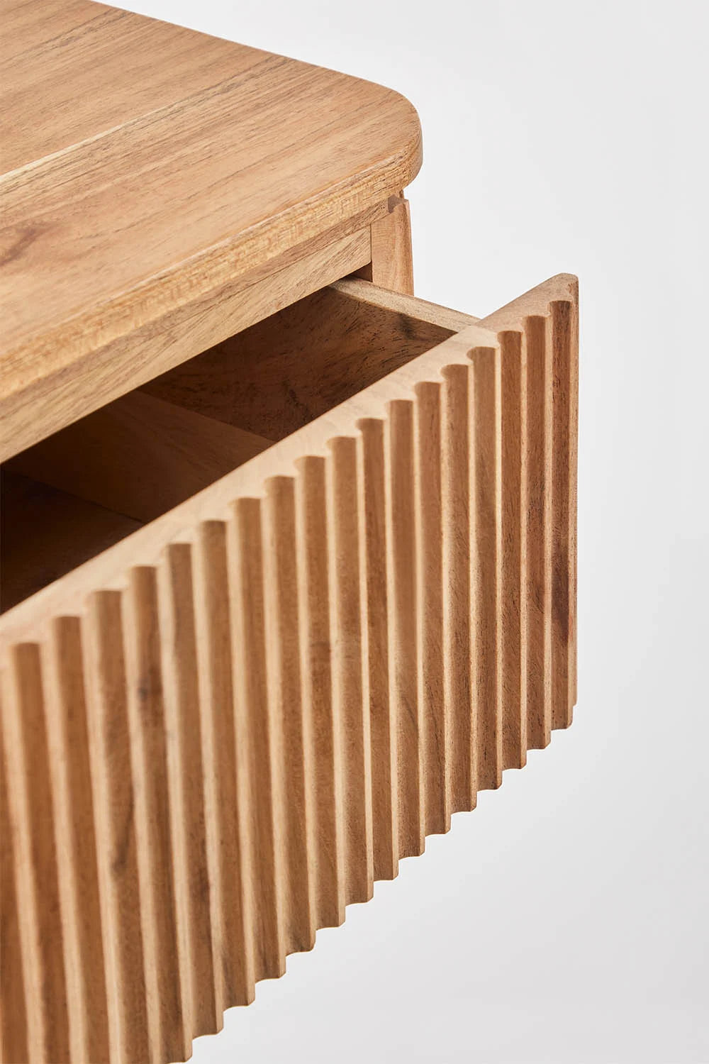 Console d'entrée murale 80x30 cm en bois d'acacia Biljandi
