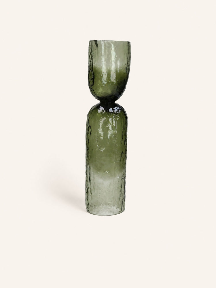 DIABOLO - vase / photophore - verre - DIA 12 x H 15 cm - fumé