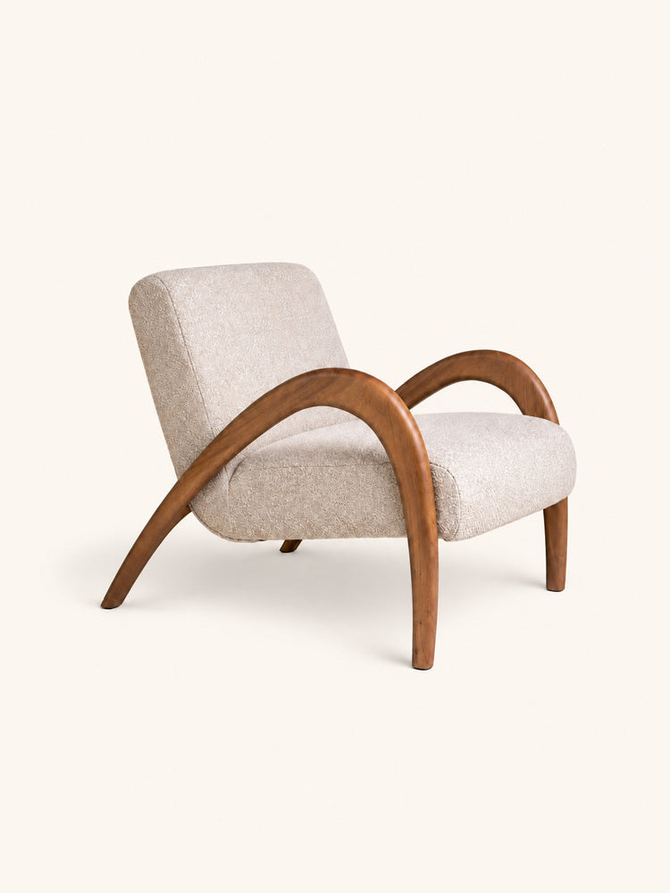 HAILEY - fauteuil lounge - tissu - L 66 x W 75 x H 77 cm - ambre foncé
