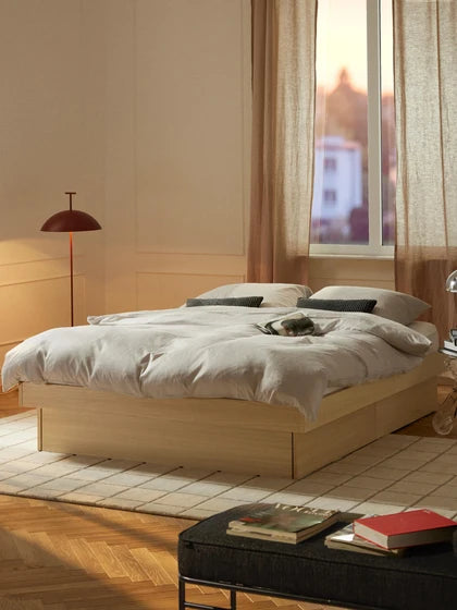 Lit en bois avec rangement Sato