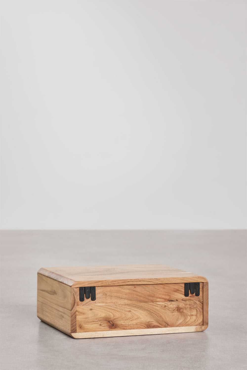 Pack de 2 tables de chevet flottantes 40x30 cm en bois d'acacia Nordilan