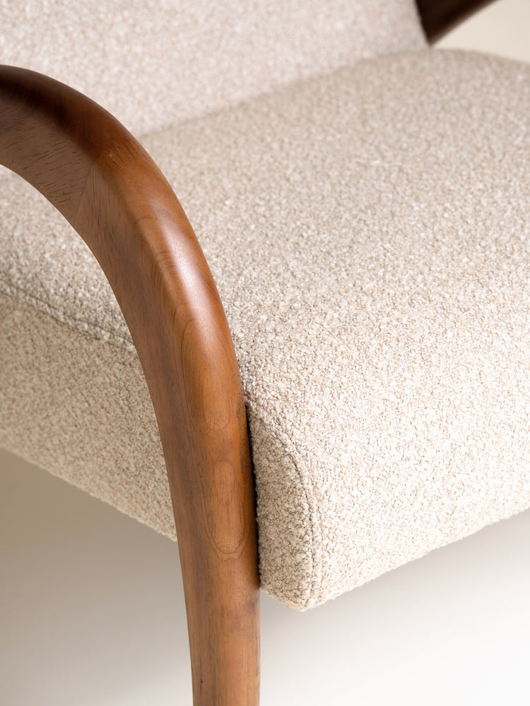 HAILEY - fauteuil lounge - tissu - L 66 x W 75 x H 77 cm - ambre foncé