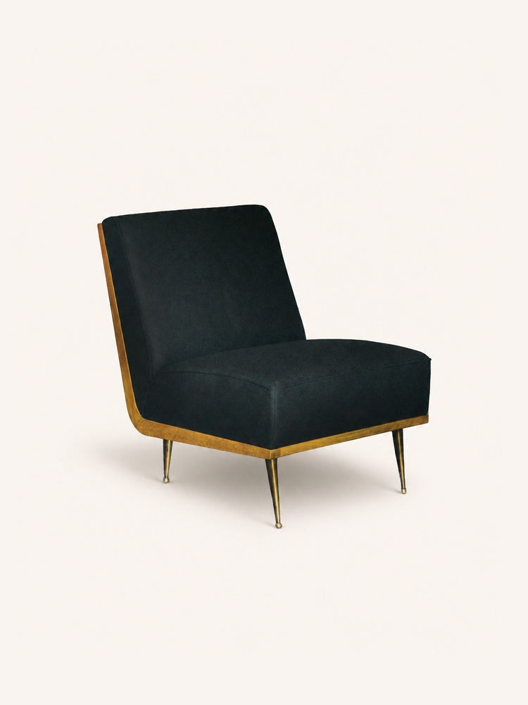 HAILEY - fauteuil lounge - tissu - L 66 x W 75 x H 77 cm - ambre foncé