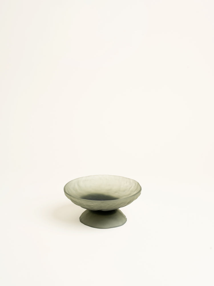 DIABOLO - vase / photophore - verre - DIA 12 x H 15 cm - fumé