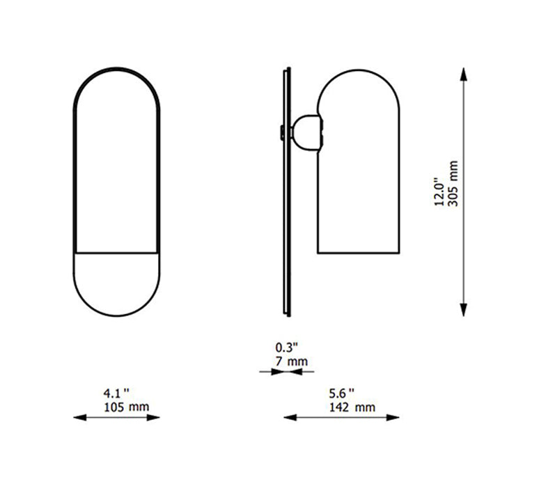 Applique murale, Odyssey Medium, opalin et laiton, L10,5cm, H30,5cm - Schwung