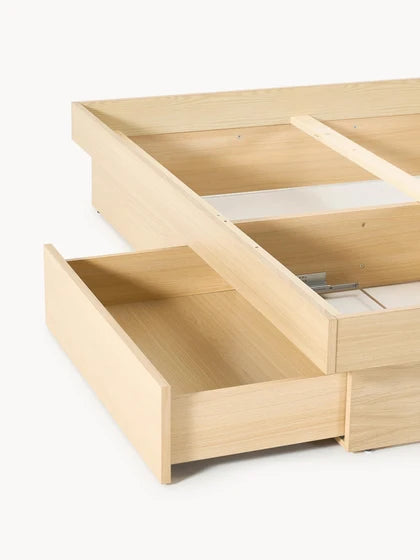 Lit en bois avec rangement Sato