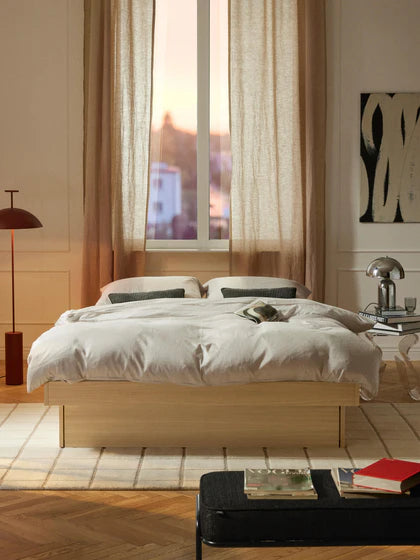 Lit en bois avec rangement Sato