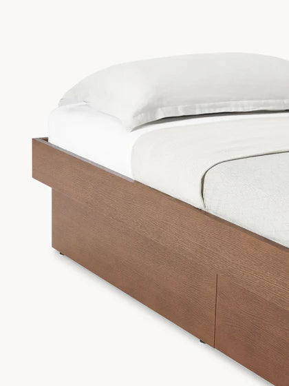 Lit en bois avec rangement Sato