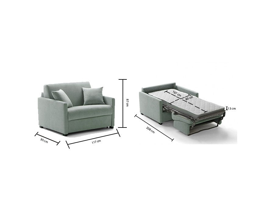 Fauteuil convertible 1 place velours - NIÑO | Maison Cot