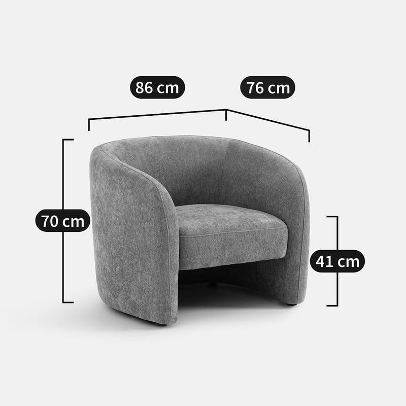 Fauteuil en chenillé, LANDINE