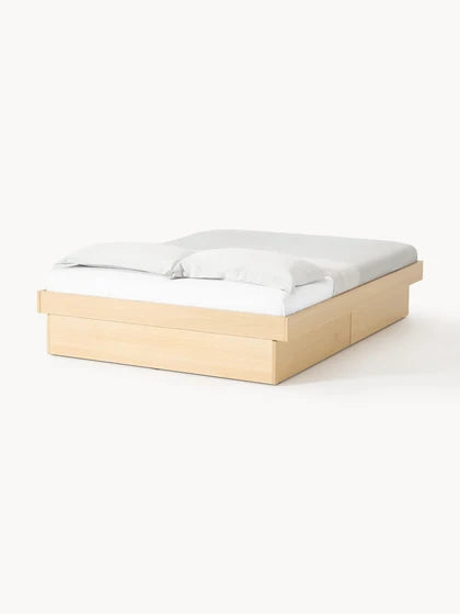 Lit en bois avec rangement Sato