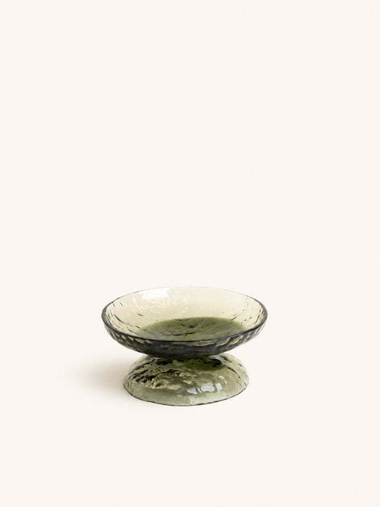 DIABOLO - vase / photophore - verre - DIA 12 x H 15 cm - fumé