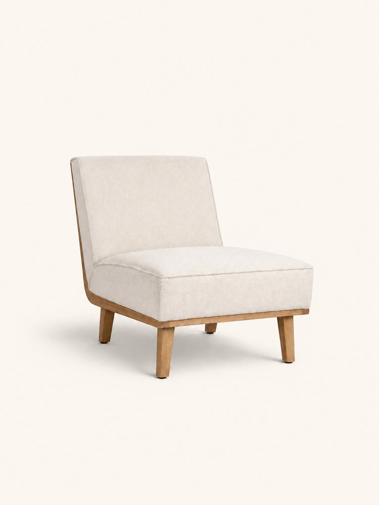 HAILEY - fauteuil lounge - tissu - L 66 x W 75 x H 77 cm - ambre foncé