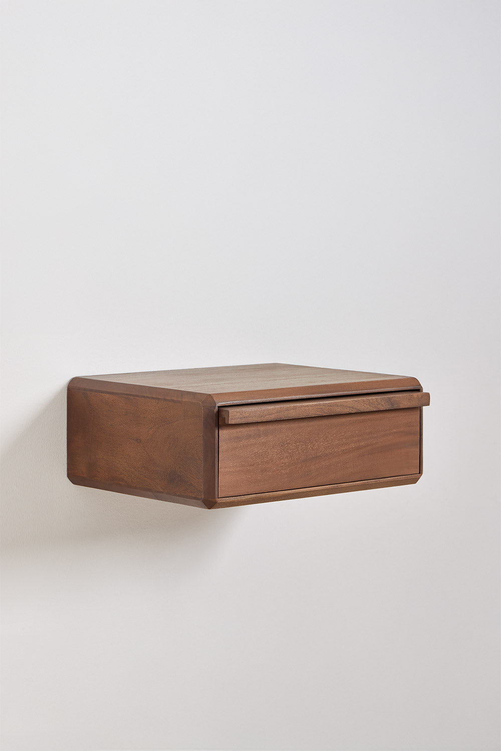 Pack de 2 tables de chevet flottantes 40x30 cm en bois d'acacia Nordilan