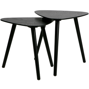 Set of 2 Nila sidetables wood black