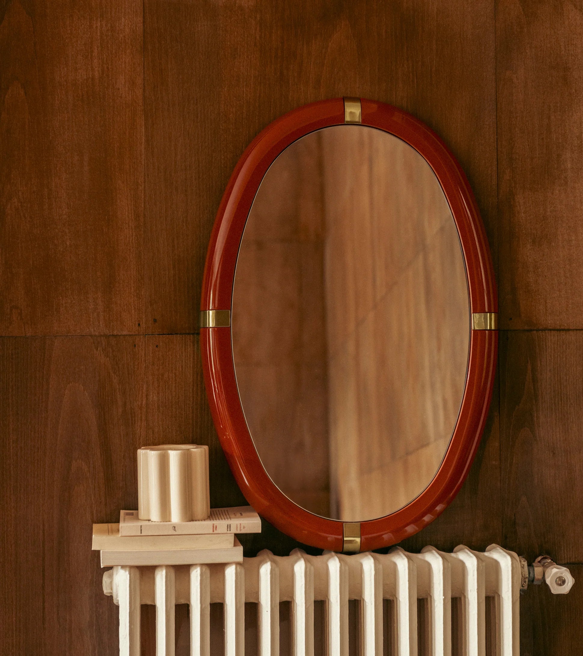 Miroir Marcello laqué blanc crème