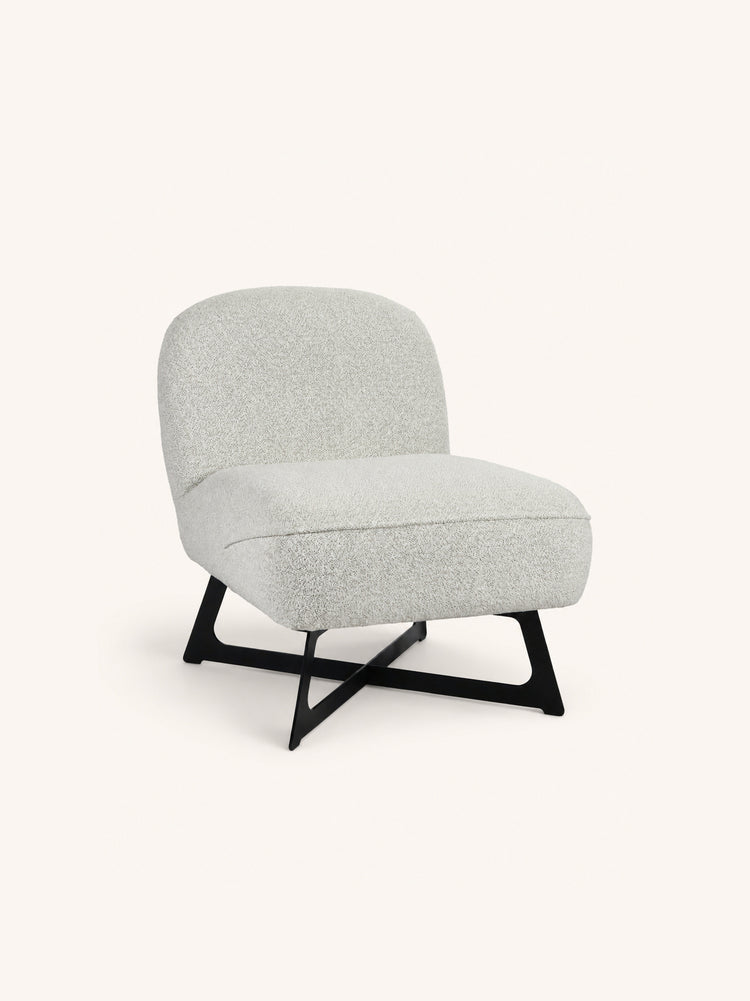 HAILEY - fauteuil lounge - tissu - L 66 x W 75 x H 77 cm - ambre foncé