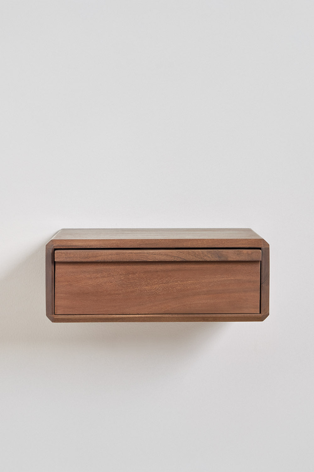 Pack de 2 tables de chevet flottantes 40x30 cm en bois d'acacia Nordilan