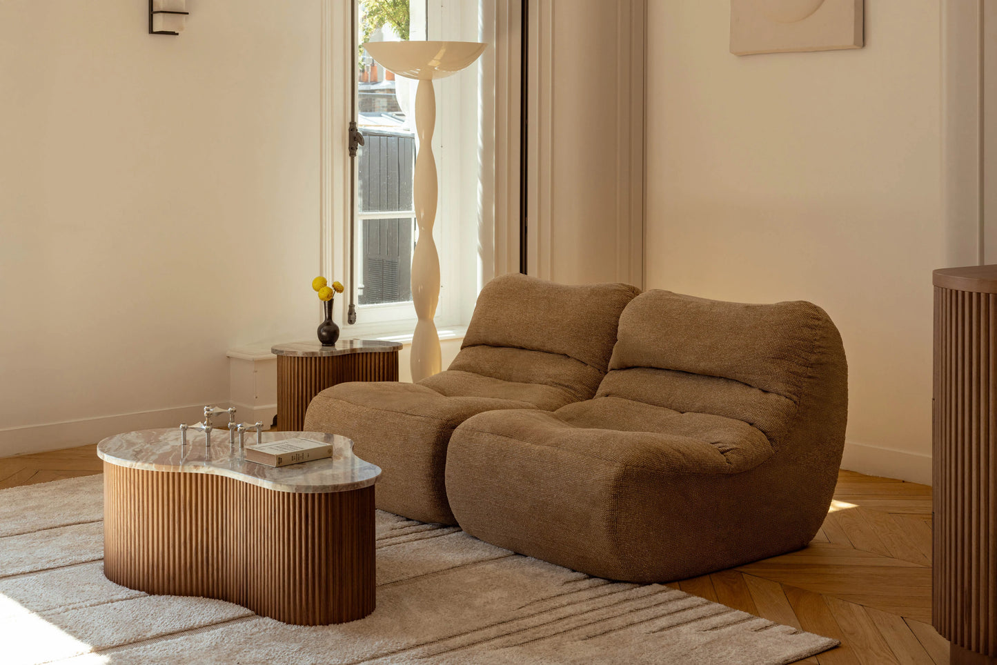 Fauteuil, Tweed marron écureuil, Chill
