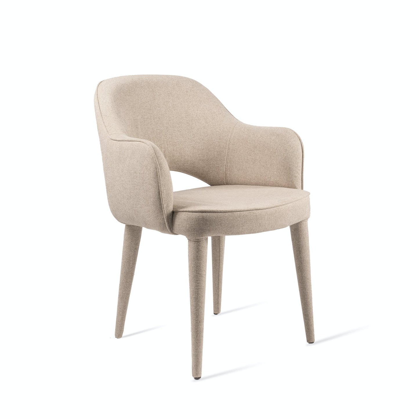 Fauteuil de table rembourré en tissu, Cosy