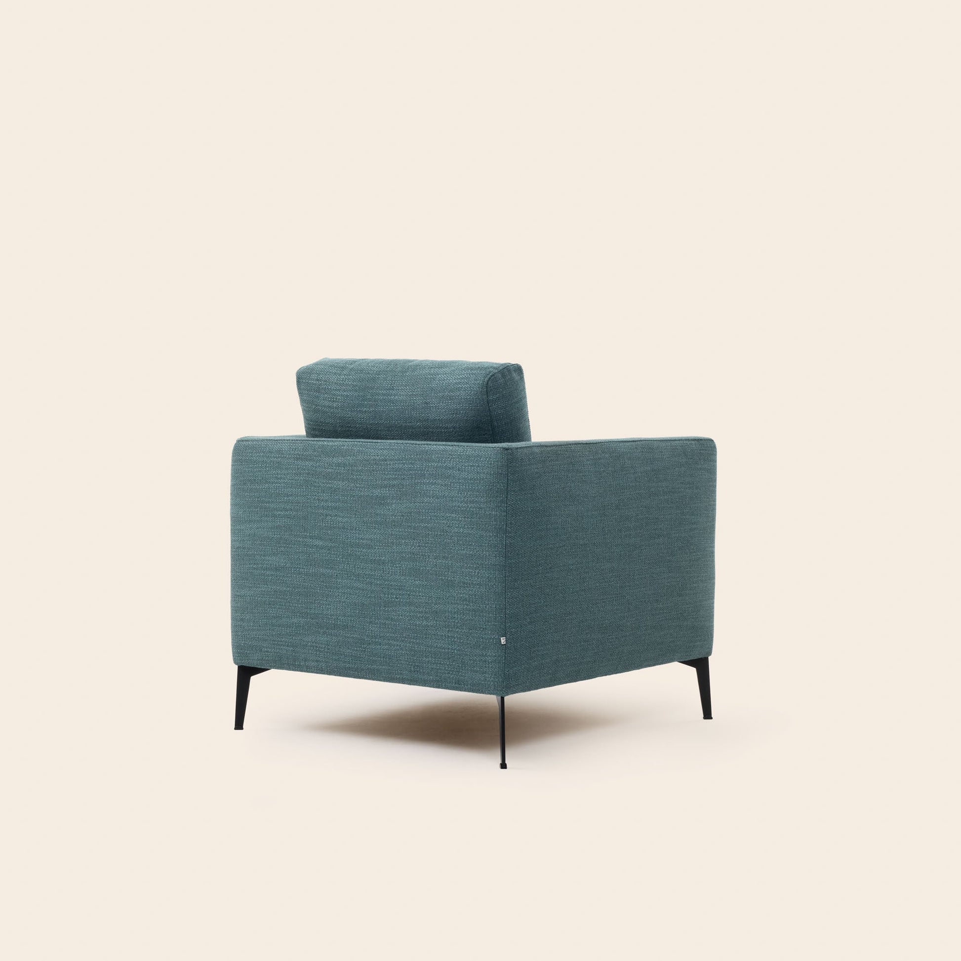 Fauteuil ODELLE natté vert de gris