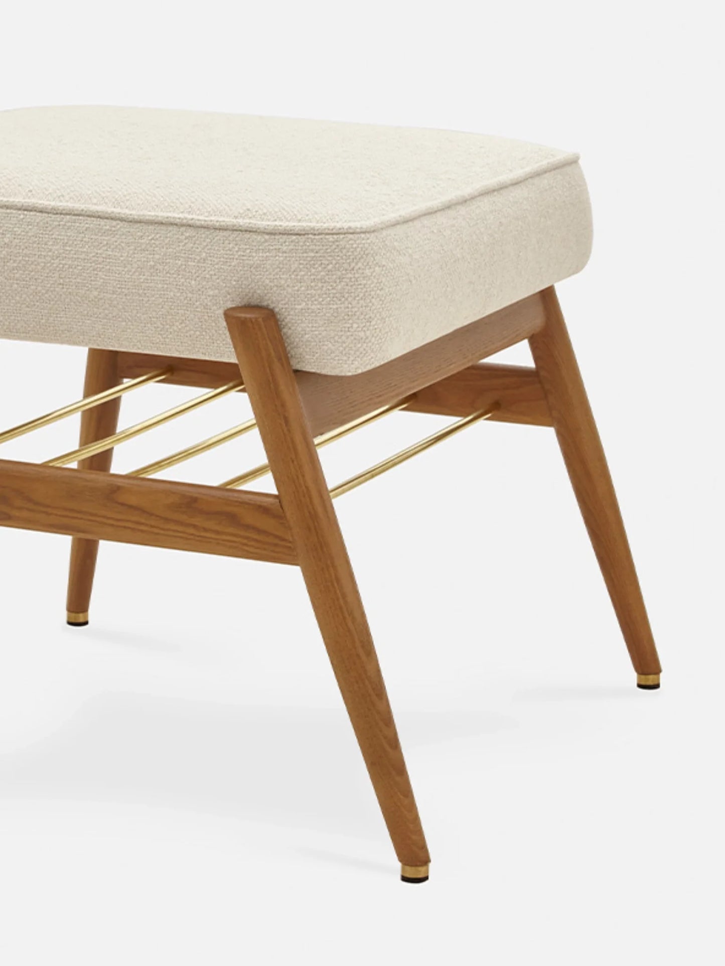 Fox Footrest in Boucle Creme