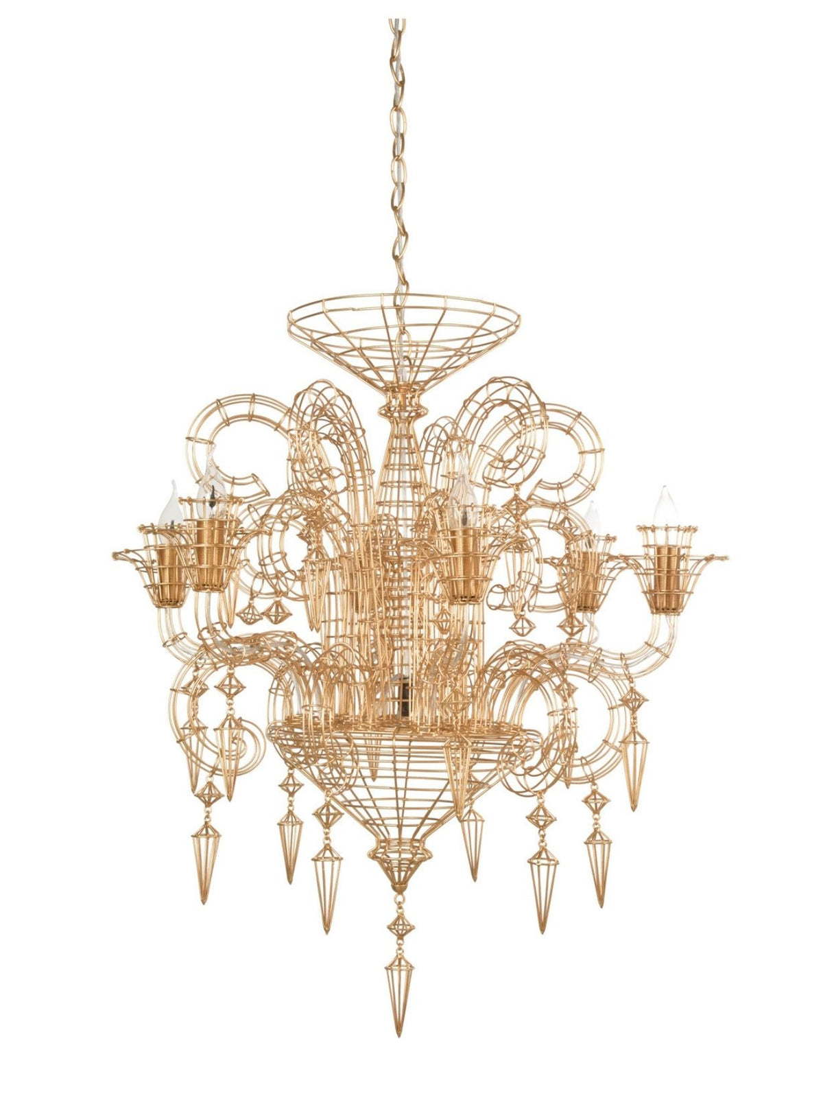 Lustre en métal doré, Gloria